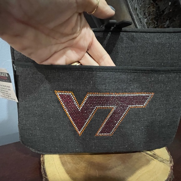 Virginia Tech IPad or Electronics Padded Zipper Case Embellished VT NWT - Picture 3 of 9